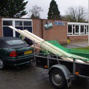 Het nieuwe boeiboord voor de garageboxen.